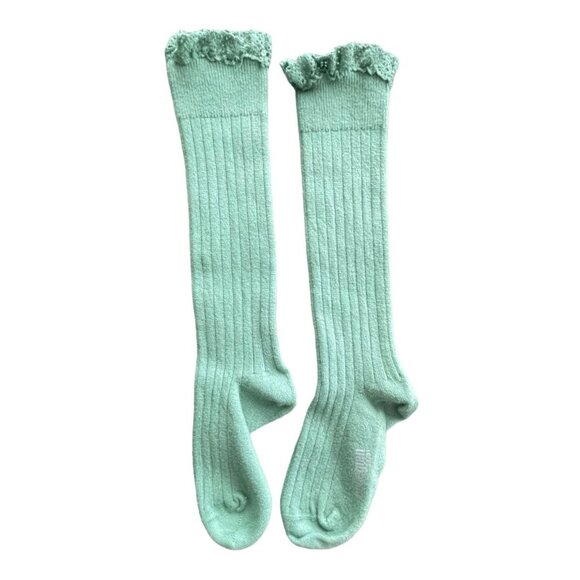 Collegien Size 28/31 Ruffle Top Knee High Socks - Picture 1 of 4